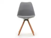 Obrotowe krzesło tapicerowane LUIS ROT szare - przód