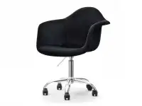 Produkt: Krzesło obrotowe mpa move tap czarny welur, podstawa chrom