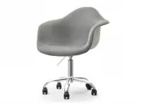 Produkt: Krzesło obrotowe mpa move tap szary welur, podstawa chrom
