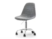 Produkt: Krzesło obrotowe mpc move tap pepitka-biały tkanina, podstawa chrom