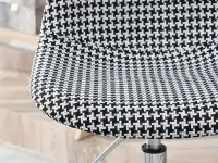 Krzesło obrotowe MPC MOVE TAP PEPITKA + CHROM z kółkami - tapicerowane siedzisko