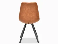 Stylowe krzesło lotf vintage PROXI brązowy cowboy - tył