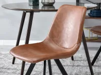 Stylowe krzesło lotf vintage PROXI brązowy cowboy - nowoczesna bryła