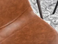 Stylowe krzesło lotf vintage PROXI brązowy cowboy - stylowe przeszycia
