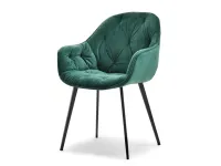 Produkt: Krzesło saba zielony welur, podstawa czarny