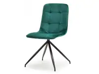 Produkt: Krzesło sally zielony welur, podstawa czarny