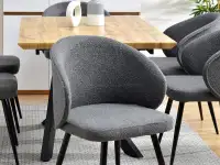 krzesło sensi ciemnoszary tkanina, podstawa czarny