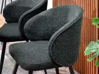 krzesło sensi czarny tkanina, podstawa czarny