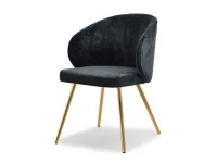 Produkt: krzesło sensi czarny welur, podstawa złoty