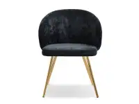 krzesło sensi czarny welur, podstawa złoty