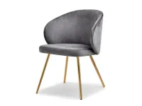 Produkt: krzesło sensi grafitowy tkanina, podstawa złoty