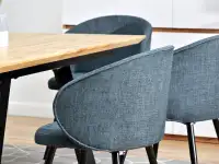 krzesło sensi jeansowy tkanina, podstawa czarny