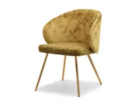 Produkt: krzesło sensi musztardowy tkanina, podstawa złoty