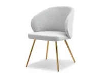 Produkt: krzesło sensi popiel tkanina, podstawa złoty