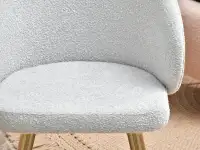 krzesło sensi popiel tkanina, podstawa złoty