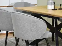 krzesło sensi szary-melanż tkanina, podstawa czarny