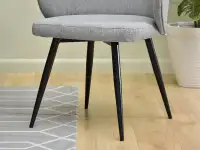 krzesło sensi szary-melanż tkanina, podstawa czarny
