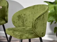 krzesło sensi zielony welur, podstawa czarny