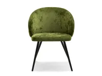 krzesło sensi zielony welur, podstawa czarny