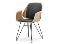 Produkt: Krzesło sila dąb-czarny skóra ekologiczna, podstawa czarny