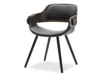 Produkt: Krzesło twig dąb palony-czarny skóra ekologiczna, podstawa czarny
