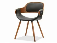 Produkt: Krzesło twig orzech-czarny skóra ekologiczna, podstawa orzech