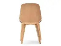 Krzesło VINCE z bukowego drewna gięte i szarej tkaniny - tył