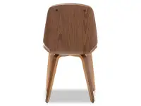 Krzesło tapicerowane z drewna giętego VINCE orzech - szare - tył