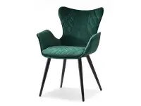 Produkt: Krzesło kamal zielony welur, podstawa czarny
