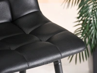 Krzesło barowe skóra ekologiczna NEVA CZARNE - hoker z ekoskóry