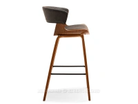 Krzesło barowe drewniane 70 BRĄZ ANTIC - ORZECH - bok