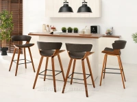 Krzesło barowe drewniane 70 BRĄZ ANTIC - ORZECH - komplet krzeseł barowych