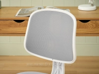 Krzesło biurowe SZARE z regulacją wysokości LOLO - BIAŁY - komfortowe oparcie