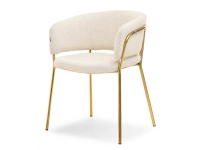 Produkt: Krzesło sorin kremowy tkanina, podstawa złoty
