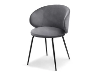 Produkt: Krzesło cindy grafit welur, podstawa czarny