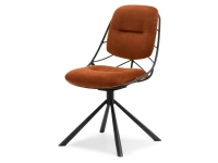 Produkt: Krzesło boston miedziany welur, podstawa czarny