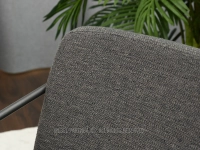 Krzesło minimalistyczne AGNAR SZARE - METALOWY STELAŻ - tkanina z drobną plecionką