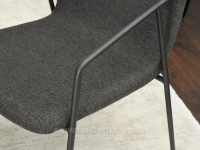 Krzesło minimalistyczne AGNAR SZARE - METALOWY STELAŻ - metalowe podłokietniki