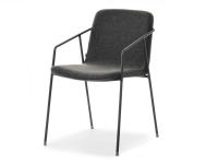 Krzesło minimalistyczne AGNAR SZARE - METALOWY STELAŻ