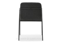 Krzesło minimalistyczne AGNAR SZARE - METALOWY STELAŻ - tył