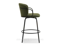 Krzesło obrotowe barowe SIMON ZIEONY BOUCLE - CZARNY - profil