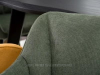 Krzesło ZIELONE obrotowe BONA - CZARNA PODSTAWA - materiał z teksturą