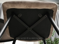 Krzesło z oparciem BEŻOWE MEGAN - CZARNE NOGI - montaż podstawy