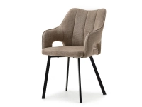 Produkt: Krzesło corbet beżowy tkanina, podstawa czarny