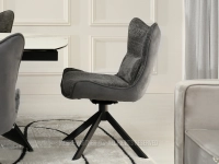 Krzesło z podparciem lędźwiowym NANCY SZARY - CZARNY - designerska forma