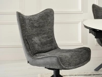 Krzesło z podparciem lędźwiowym NANCY SZARY - CZARNY - sprężyny kieszeniowe w siedzisku