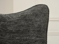 Krzesło z podparciem lędźwiowym NANCY SZARY - CZARNY - ekskluzywna tkanina