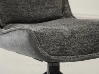Krzesło z podparciem lędźwiowym NANCY SZARY - CZARNY - wygodne siedzisko