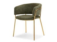 Produkt: Krzesło sorin zielony tkanina, podstawa złoty
