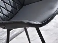 Krzesło adel czarny skóra ekologiczna, podstawa czarny